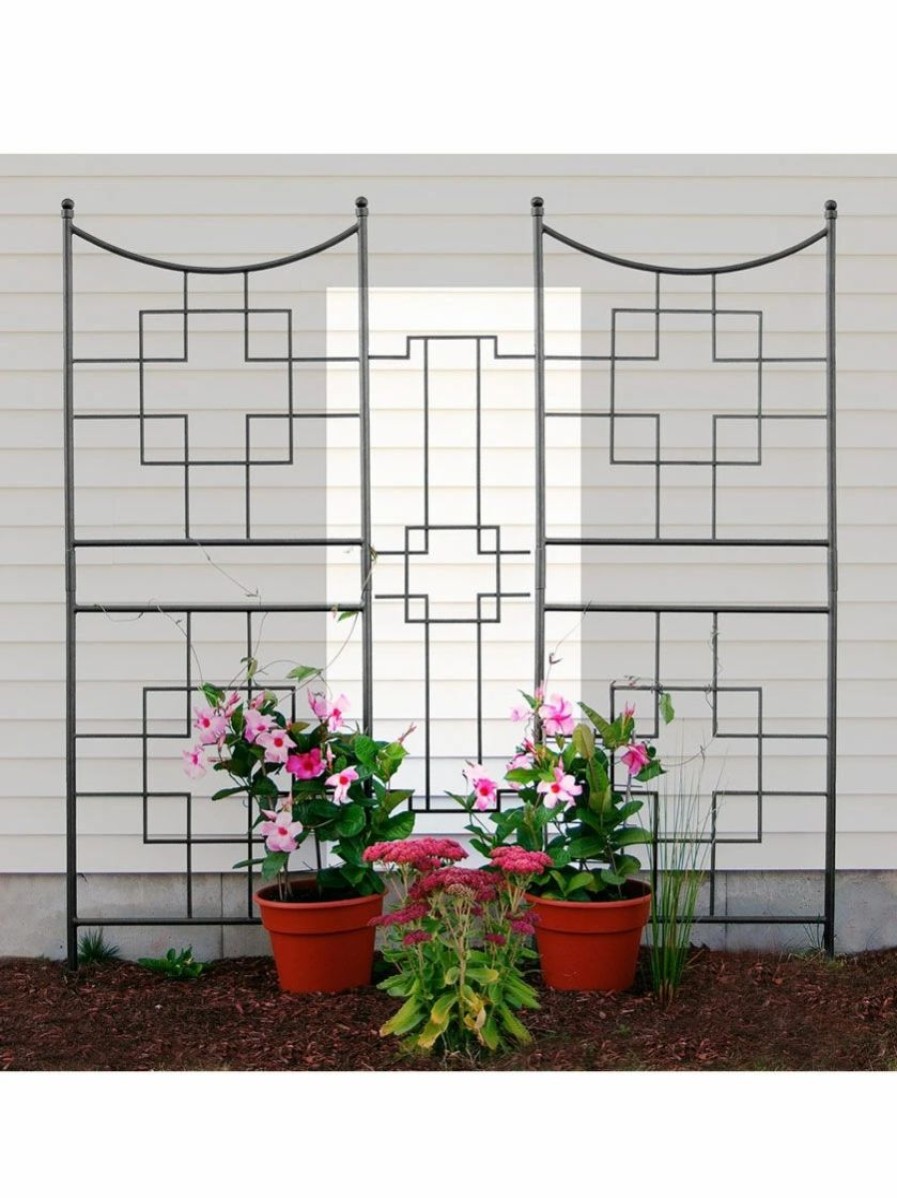 Plant Supports * | Achla Designs Square-On-Squares Center Link Trellis