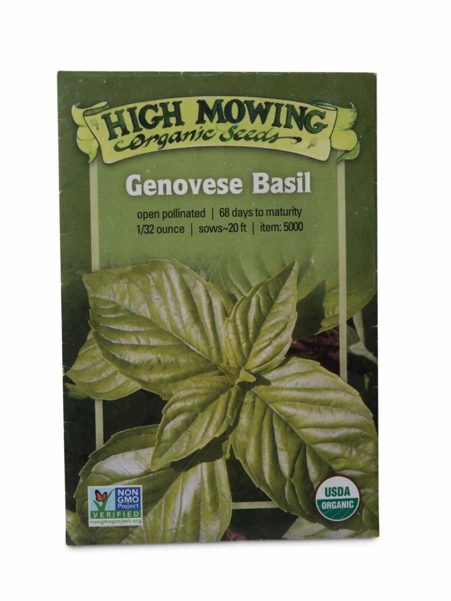 Seeds * | Genovese Basil Organic Seeds ~ Plantcarettool