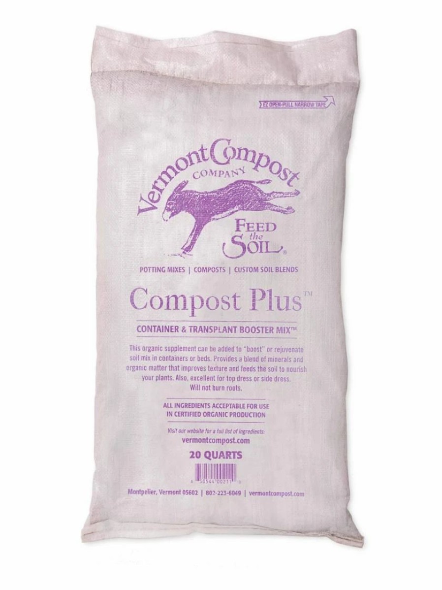 Soils & Fertilizers * | Vermont Compost Compost Plus, 20 Quart