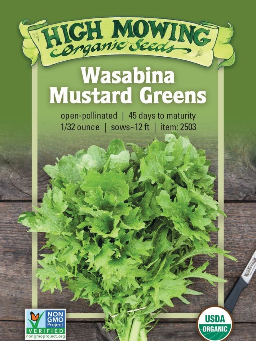 Seeds * | Wasabina Mustard Greens Organic Seeds