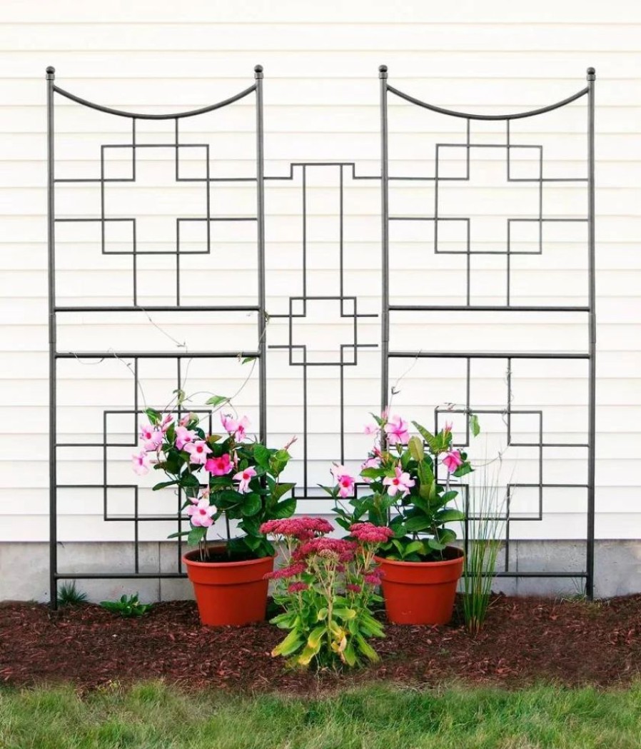 Plant Supports * | Achla Designs Square-On-Squares Trellis