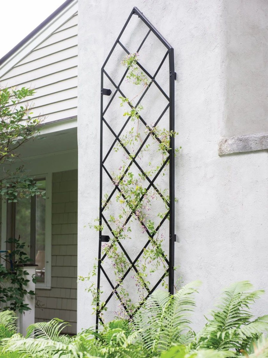 Plant Supports * | Lattice Gable Wall Trellis