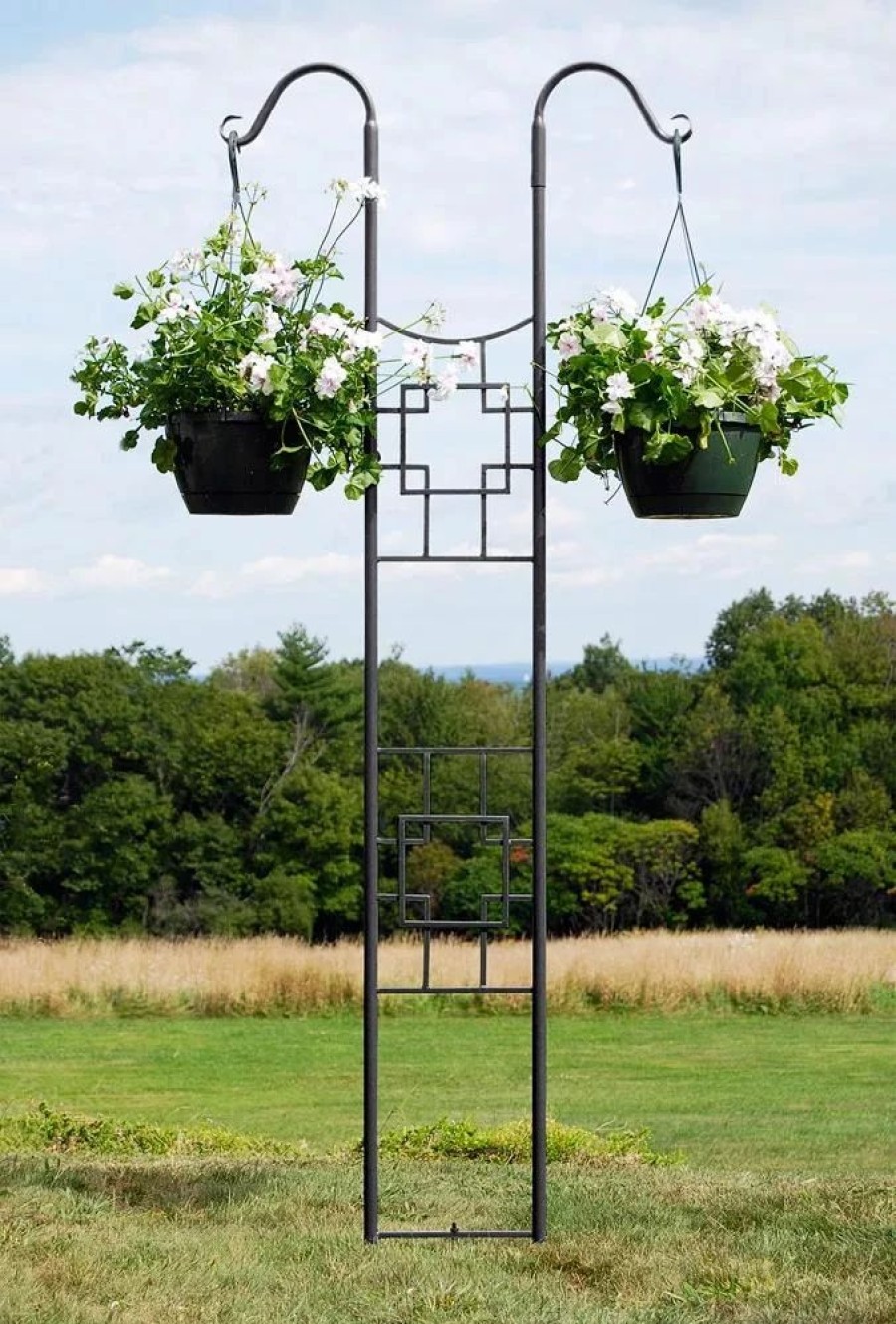 Plant Supports * | Achla Designs Square-On-Squares Double Pole Trellis