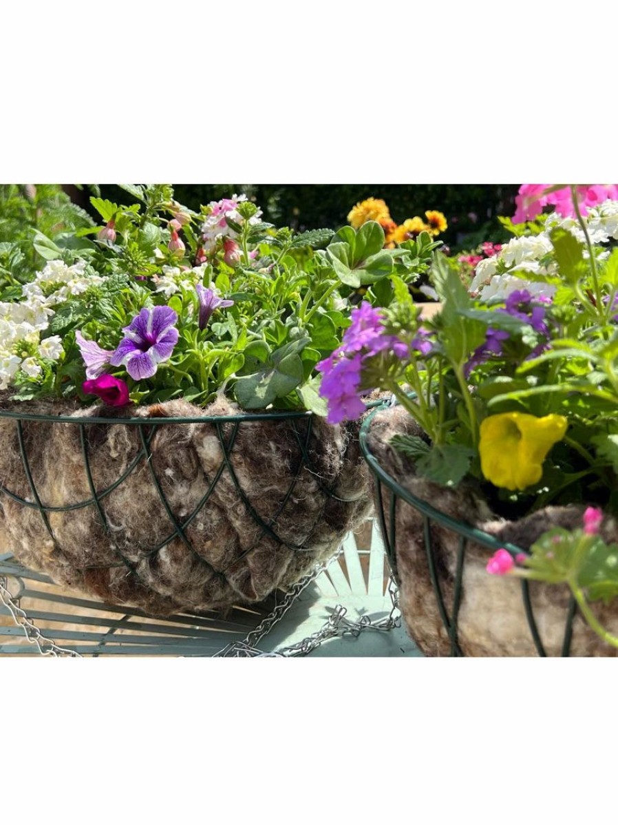 Garden Tools * | Hortiwool Hanging Basket Liner, Set Of 2