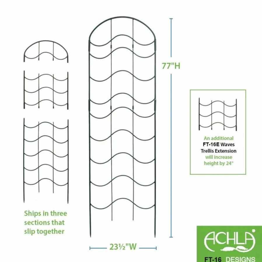 Plant Supports * | Achla Designs Waves Trellis Extension Piece