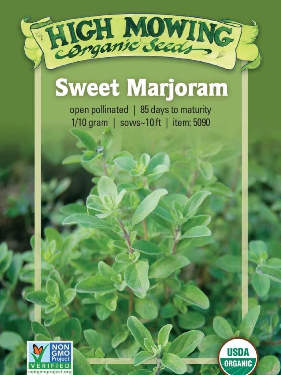 Seeds * | Sweet Marjoram Organic Seeds